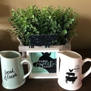 Farmhouse Tier Tray Decor Mini Pitcher